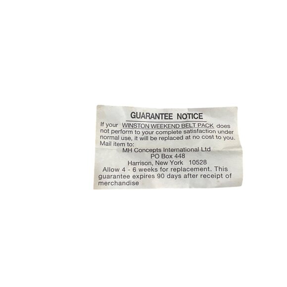 Winston Weekend Belt Pack Adj Red Strap Dual Zippered Compartments Logo NWOT - Picture 6 of 6